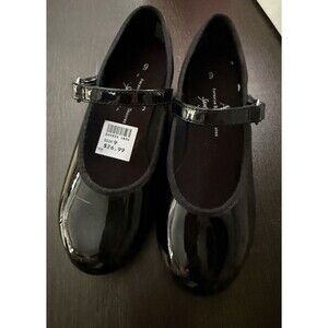 ABT American Ballet Theatre Black Buckle Tap Shoes Girl’s Child Size 9 NWT